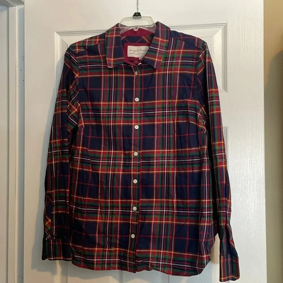 Evy’s Tree NWT women’s blue button down shirt size XL - Picture 1 of 10